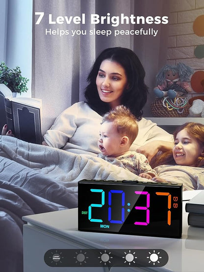 PPLEE RGB Digital Alarm Clock for Bedrooms - Image 3