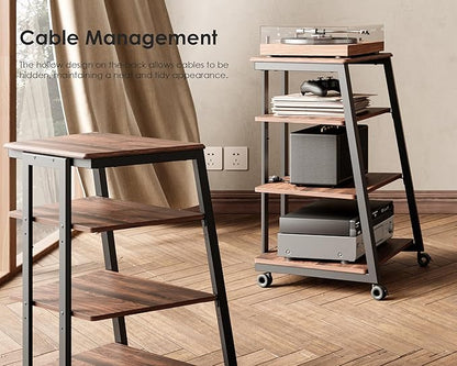 FITUEYES Design 4-Tier AV Media Stand Corner Shelf - Image 5