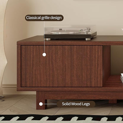 Maggym 70″ TV Stand with Storage, Modern Media Console with 2 Doors and Open - Image 7