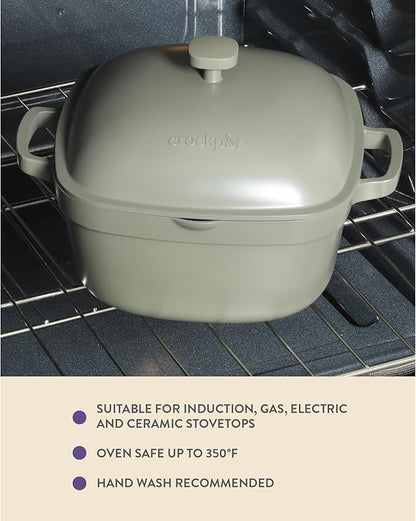 Crock-Pot Northvale Cast Aluminum Lightweight Durable 5.2 Quart Heavy Duty - Image 4