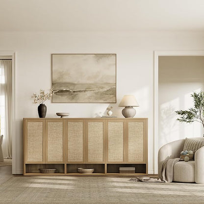 SICOTAS Rattan Shoe Storage Cabinet - Image 7