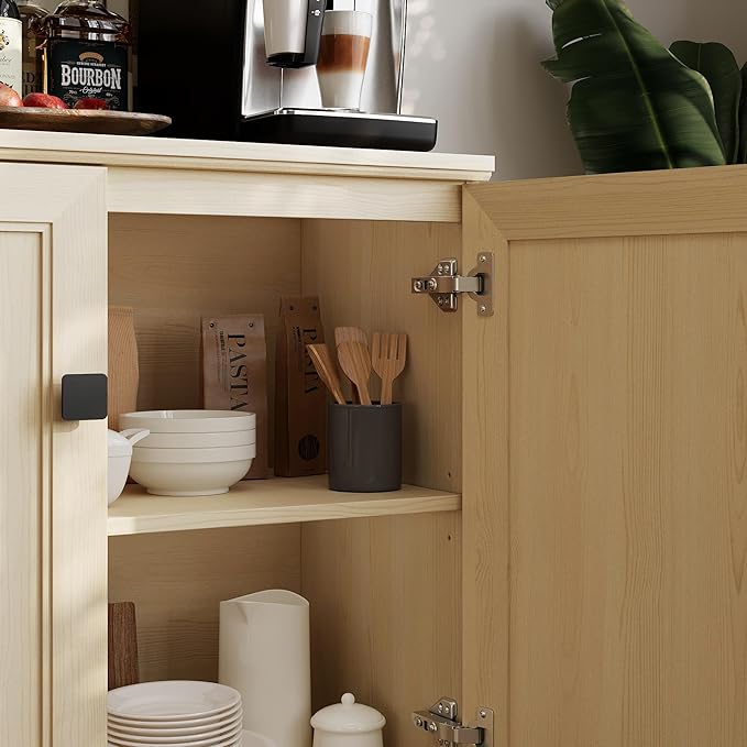 Multifunctional Buffet Sideboard Cabinet Farmhouse Modern Storage Cabinet - Image 7
