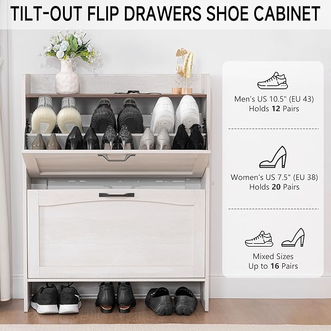 Narrow Shoes Storage Cabinet, Entryway Storage - Image 3