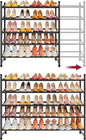 Tajsoon Expandable Shoe Rack for Closet 5 Tier, 29“-41“Adjustable & Stackable by Tajsoon