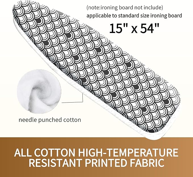 Bumkimue Ironing Board Cover and Pad, Standard Size 15x54 Inches, Heavy Duty - Image 4