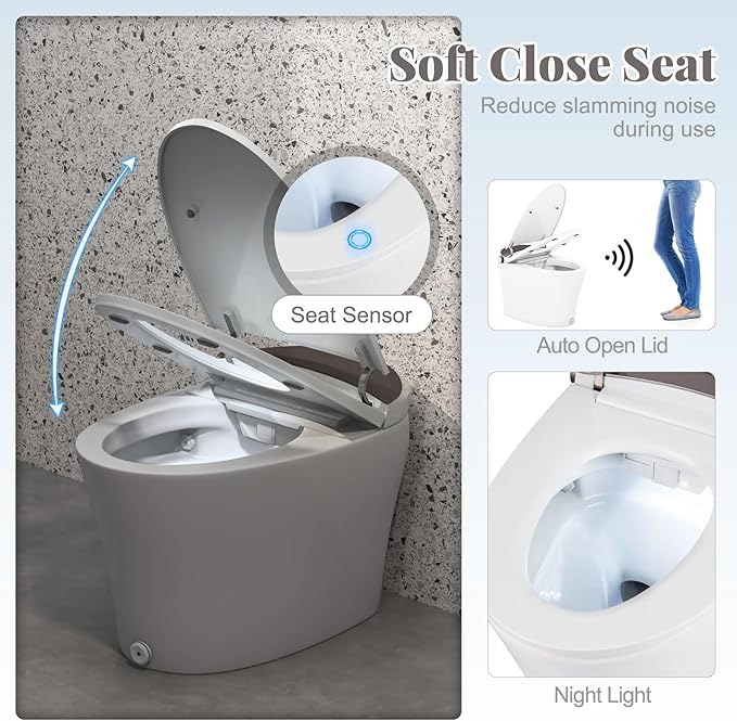 Giantex Smart Toilet, Elongated Bidet Toilet - Image 4