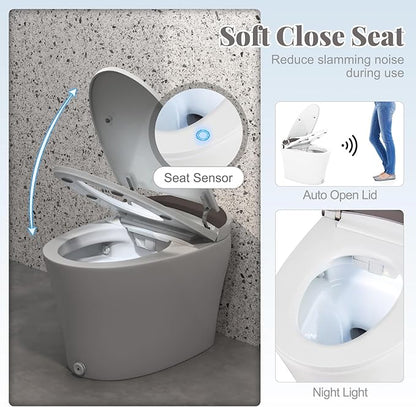 Giantex Smart Toilet, Elongated Bidet Toilet - Image 4