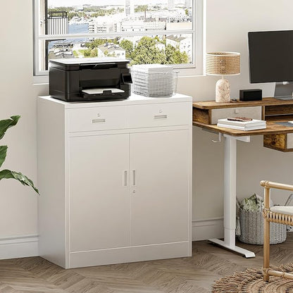 Metal Storage Cabinet with 2 Drawers 36" H - Image 2