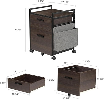 EUREKA ERGONOMIC 2-Drawer Mobile File Cabinet - Image 2