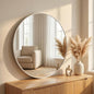 HARRITPURE Round Mirror 20 White Wall Mounted Circle Mirrors | Vanity Mirror with Aluminum Alloy Frame, Modern Decoration for Bathroom, Living Room, Vanity, Bedroom, Entryway