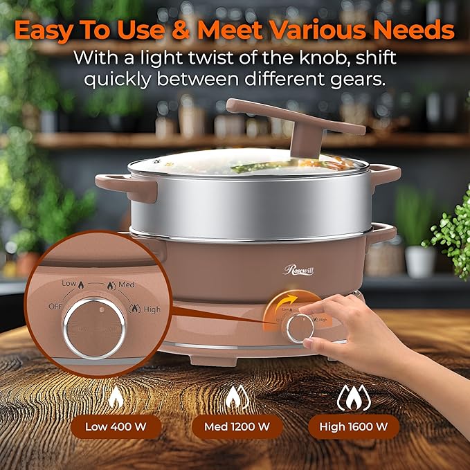 Rosewill 12.7 QT Electric Hot Pot Slow Cooker - Image 7