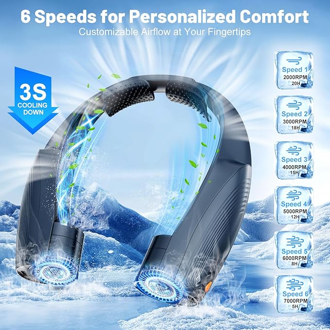 Slientspin AI Portable Neck Fan - Image 4