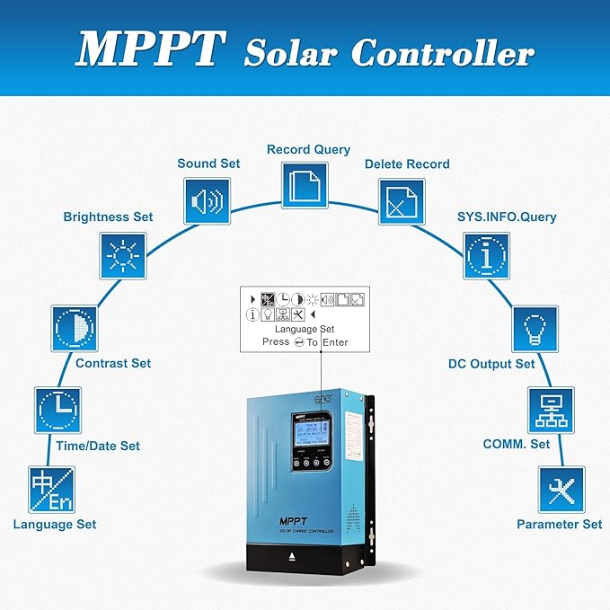 60A MPPT Solar Charge Controller 12V24V48V Auto Battery Regulator Solar Panel - Image 5