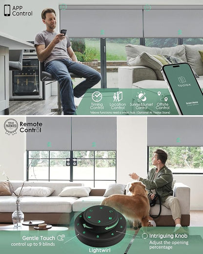 Yoolax Motorized Blinds with Remote, Waterproof Smart Blinds - Image 3
