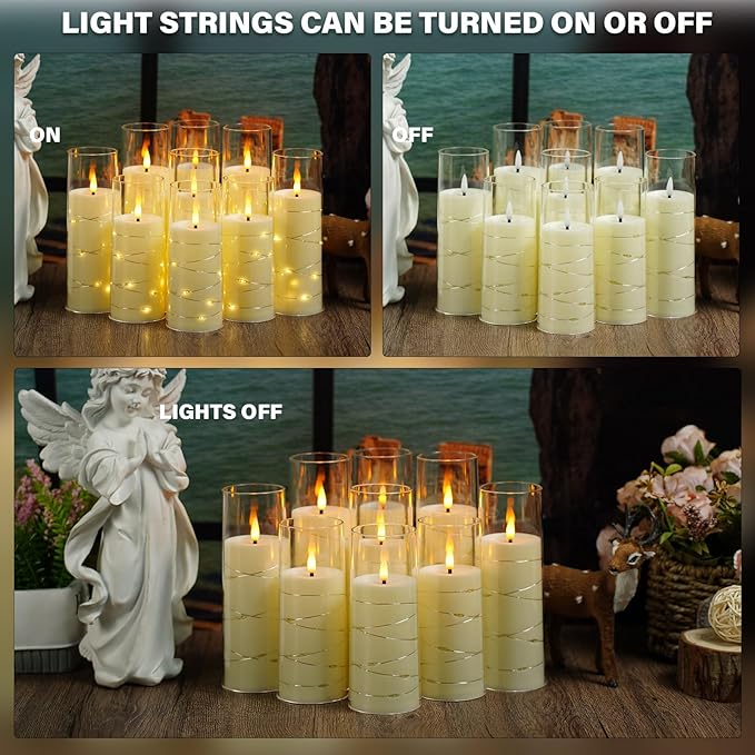 Flickering Flameless LED Candles, Battery Operated Candles 9 Pcs - Image 4