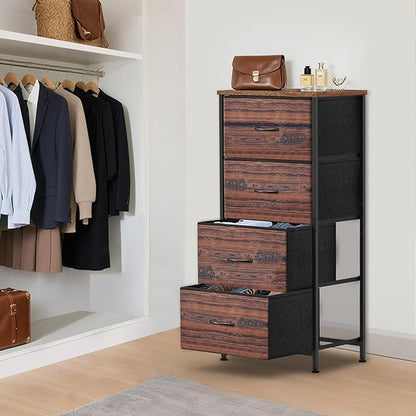 4 Fabric Drawer Dresser for Bedroom, Chest of Drawers - Image 2