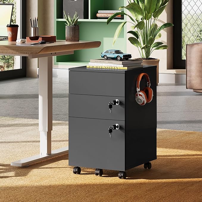 DEVAISE 3 Drawer File Cabinet - Image 8