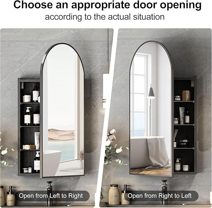 Black Arched Medicine Cabinets - Image 6