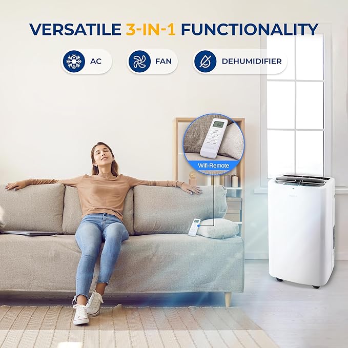 SereneLife Small Air Conditioner Portable 14, 000 BTU - Image 3
