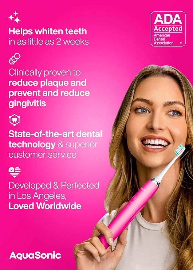 Aquasonic Vibe Series Ultra-Whitening Toothbrush – ADA Accepted Electric - Image 6