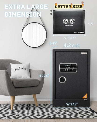 Large Safe Box, 4.2 Cubic Feet Home Safes - Image 2