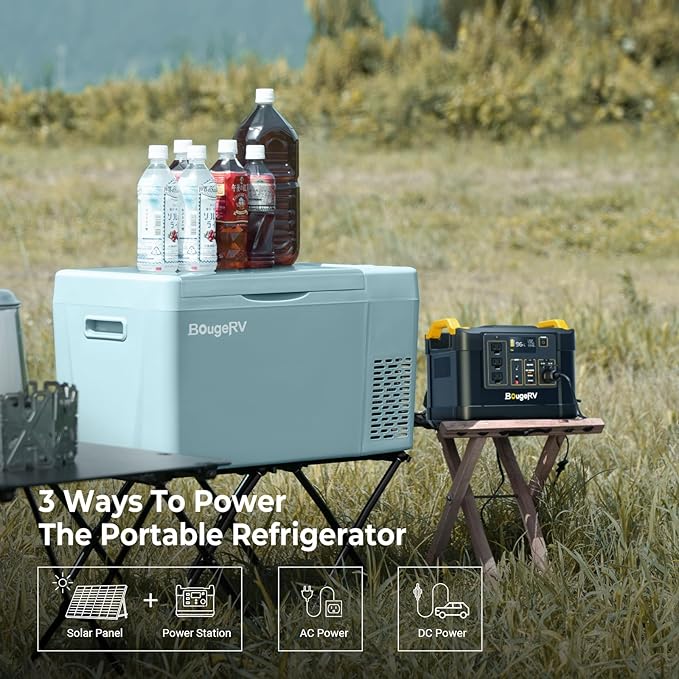BougeRV Green 23Quart Portable Refrigerator, 12 Volt Fridge 22L, Portable - Image 5