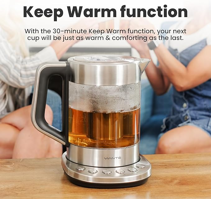 Vianté Electric Kettle With Infuser. No Plastic In Contact With Water. Hot Tea - Image 7