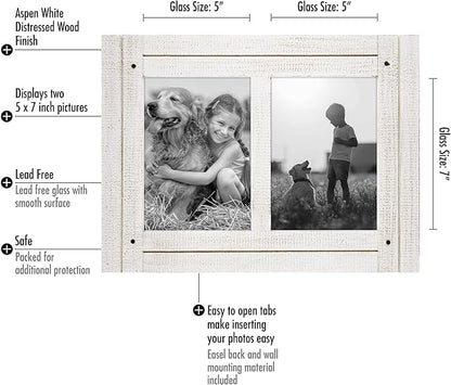 Americanflat Hinged 5x7 Double Picture Frame - Image 2