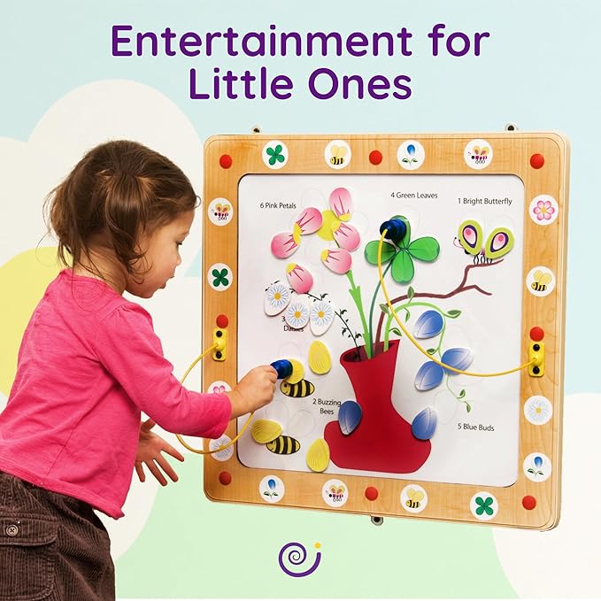 Magnetic Toddler Activity Wall Panel Toy – Interactive Wall Busy Board – - Image 5