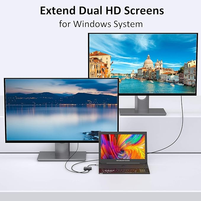 Selore&S-Global USB C to Dual HDMI Adapter 4K @60hz, Type C to HDMI Converter - Image 4
