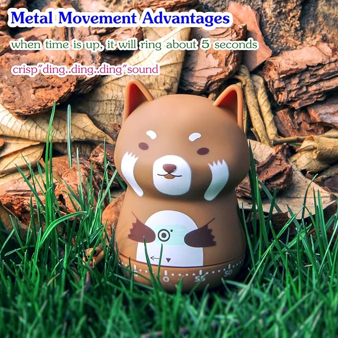 NUOSWEK Mechanical Kitchen Timer, Cute Animal Timer - Image 3