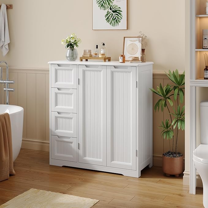 Gizoon Storage Cabinet, Bathroom Floor Cabinet, Kitchen Pantry, Side Storage - Image 9
