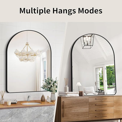 GLASHOM 30"x40" Black Arched Mirrors - Image 4
