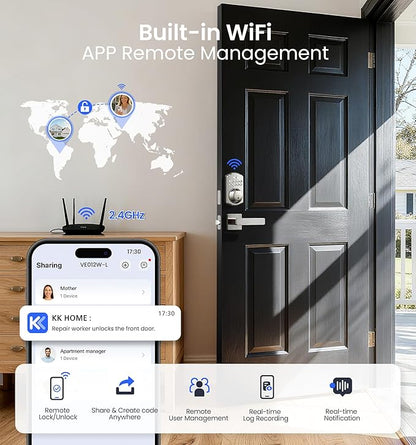 Veise VE012W-L Built-in Wi-Fi Fingerprint Smart Lock - Image 3