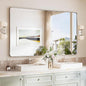 TokeShimi Brushed Nickel Vanity Mirror 60x36, Bathroom Mirror Framed Aluminum by RefinedBathroomAccessories