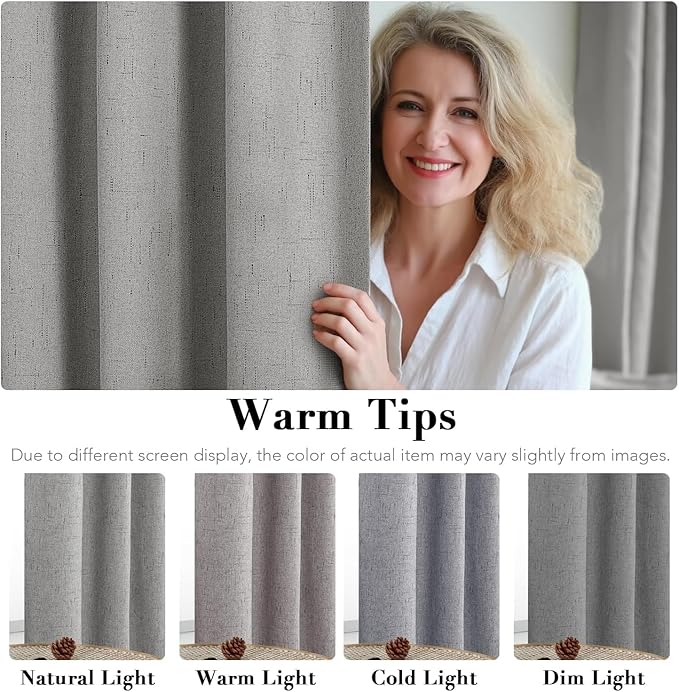 H.VERSAILTEX Linen Curtains 100% Blackout Curtains - Image 5