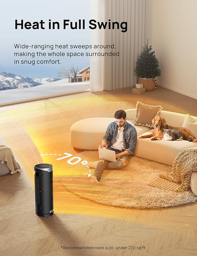 DREO Space Heaters for Indoor Use, Electric Heater - Image 5