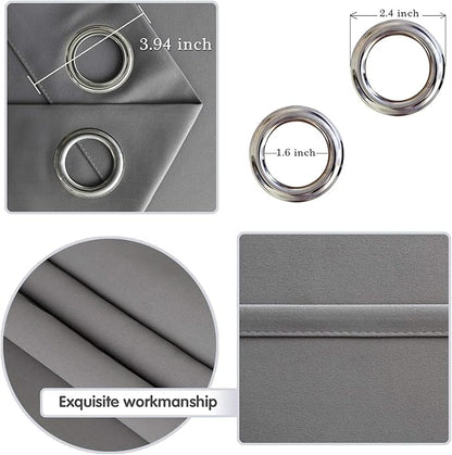 DWCN Grey Blackout Curtains for Living Room, Thermal Insulated Grommet Bedroom - Image 3