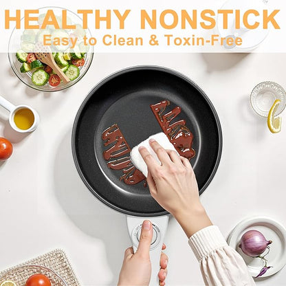 Dezin Hot Pot Electric Upgraded, Non-Stick Sauté Pan, Rapid Noodles Electric Pot - Image 5