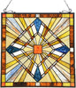 Mission Style Stained Glass Window Hangings Panels 20" W x 20" H Excellent Handicrafts Suncatcher Parents Gifts for Home Decor
