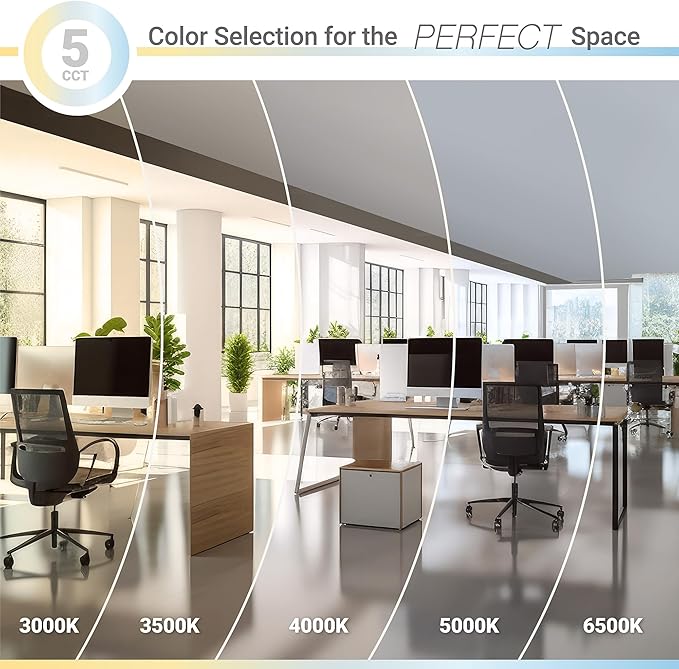 NUWATT 20 Pack 2x2 LED Flat Panel Lighting, Drop Ceiling Light Wattage - Image 5