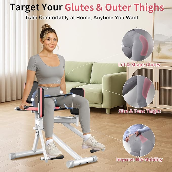 EPHESPORT Hip Abductor Machine for Home Gym – 2-Level Adjustable Glute & Thigh - Image 3