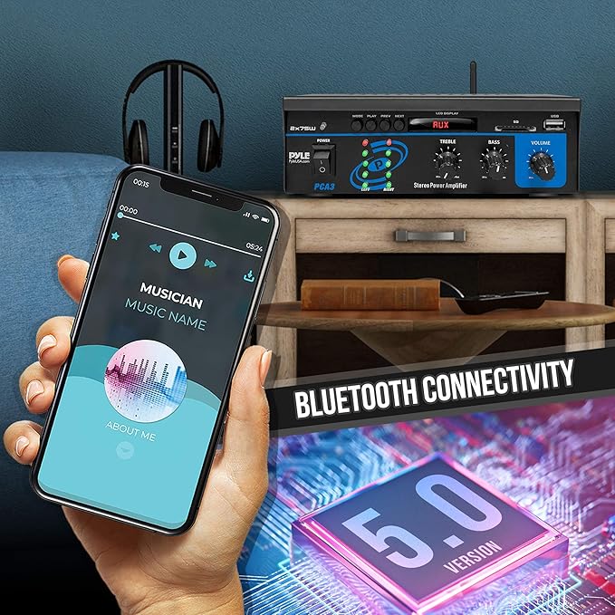 Pyle Bluetooth Home Audio Power Amplifier System - Image 4