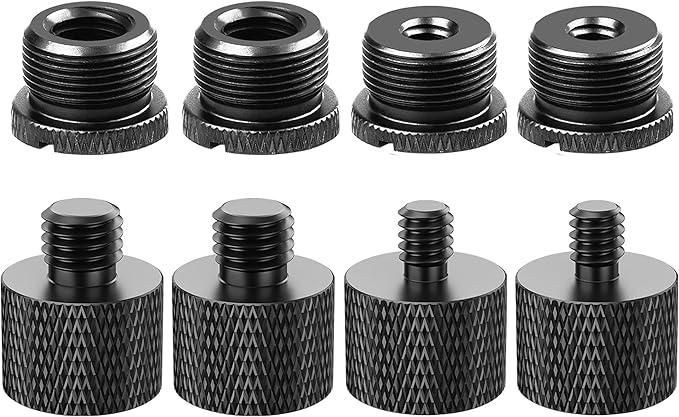 IXTECH Mic Stand Adapter Set 8 pieces Metal Microphone Stand Screw Thread by I-XTECH
