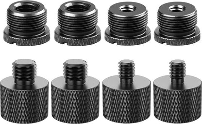 IXTECH Mic Stand Adapter Set 8 pieces Metal Microphone Stand Screw Thread by I-XTECH