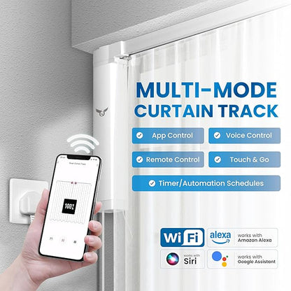 Osprey Smart Curtain Track, Single-Piece Motorized Rod, Adjustable Length - Image 5