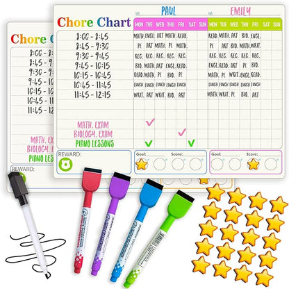 QUOKKA Behavior Chore Chart for Multiple Kids -7x10 inch Magnetic Board Also - Image 7