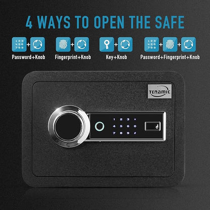Tenamic Biometric Fingerprint Safe Box 0.85 Cubic Feet Fireproof Waterproof - Image 5