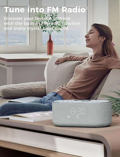 Odokee Wireless Charging Alarm Clock Radio: Qi Certified Fast Wireless Charger - Image 5