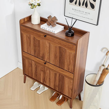 BERRYMERRY 31.5” Fluted Shoe Storage Cabinet - Image 2